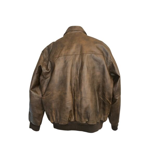 The original James Dean limited edition brown leather bomber jacket size XXL - Picture 3 of 13